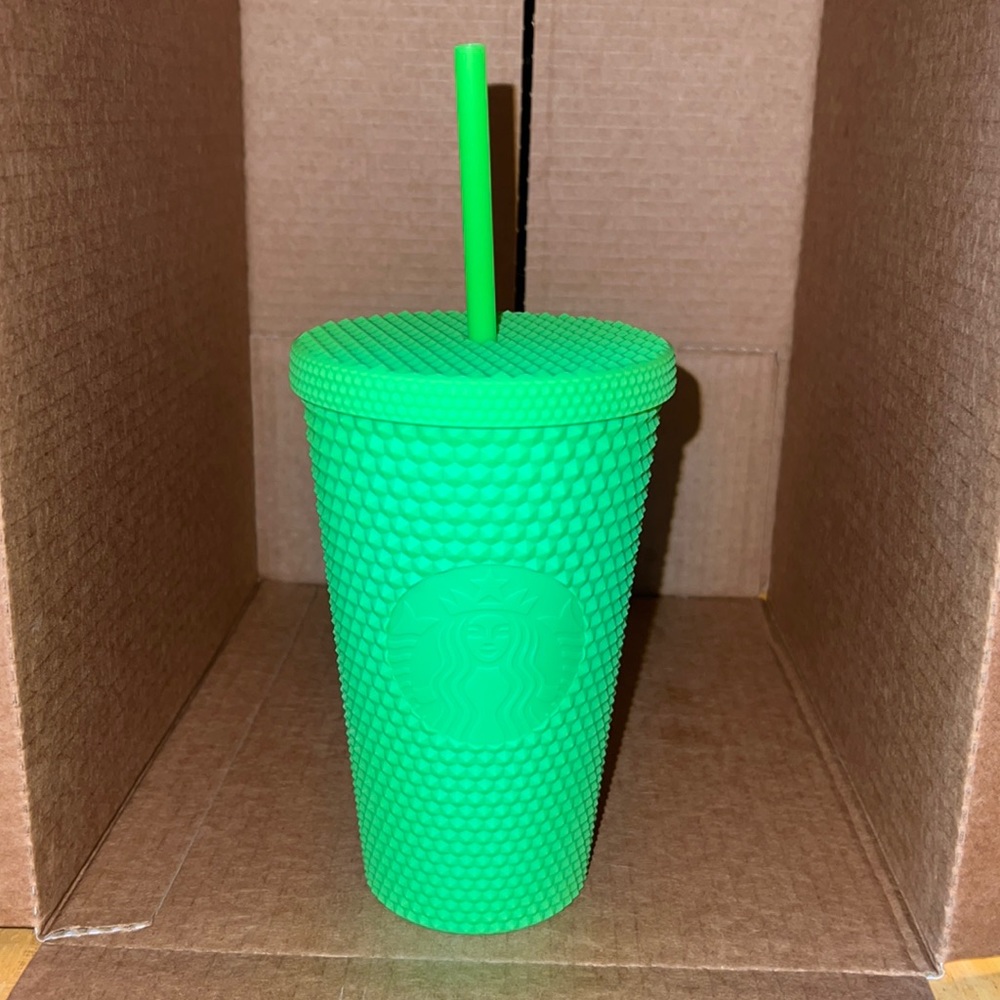 Starbucks Neon 16 oz Green Grande Studded Tumbler Fall 2021 Collection NWT